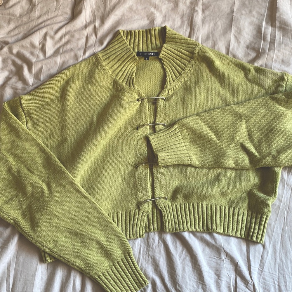 Cropped Paperclip Sweater